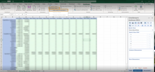 Yellow rectangle box on Cube View under the OneStream ribbon and click Cube View connections.